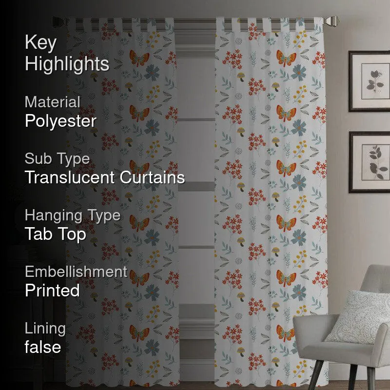 Butterfly Tab Top Medium Width Curtain media 2