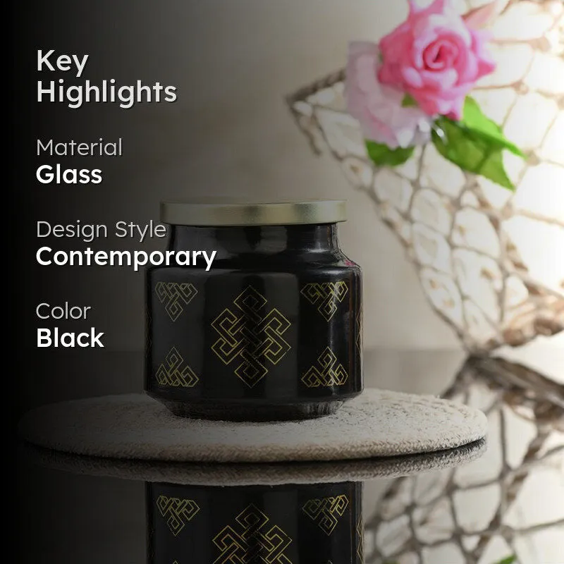 Rangoli Seal Airtight Jar (Black) - 550 mL media 2