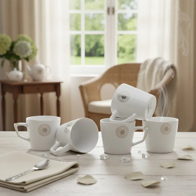 Ivoree Bone China Tea Cup (90 mL Each) - Set of Five media 1