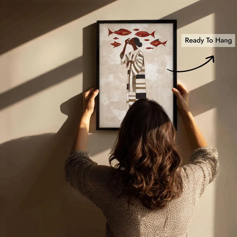 Soraya Travel Illustration Canvas Wall Painting With Black Frame media 5