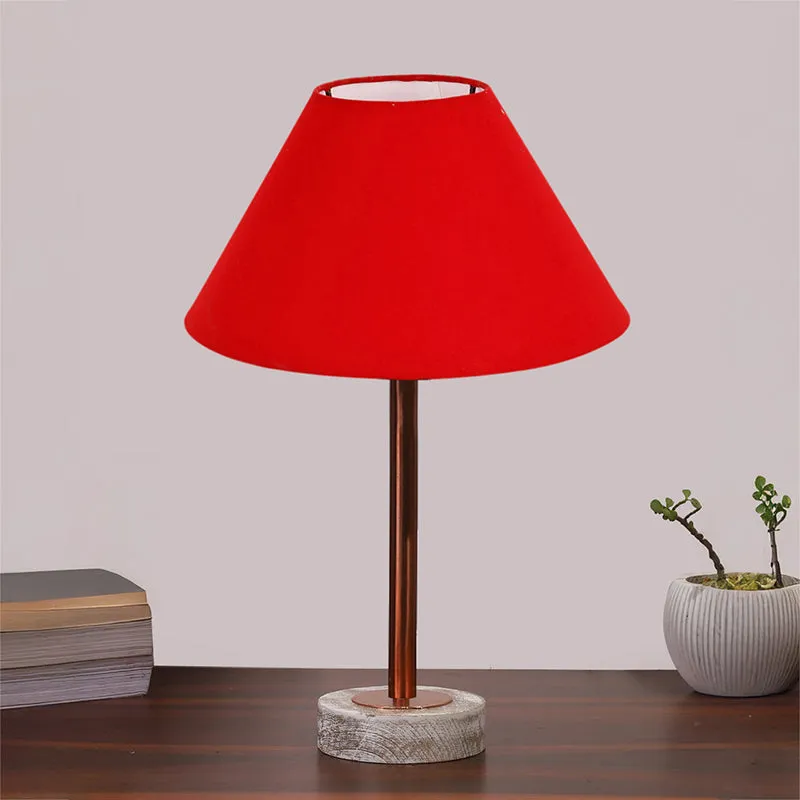 Cotin II Rodin Wooden Table Lamp - Red,Copper,White media 3
