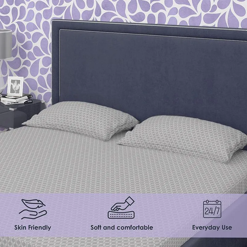 Miniature Motif Ethnic Cotton Bedsheet (Cream) - 400 TC media 3