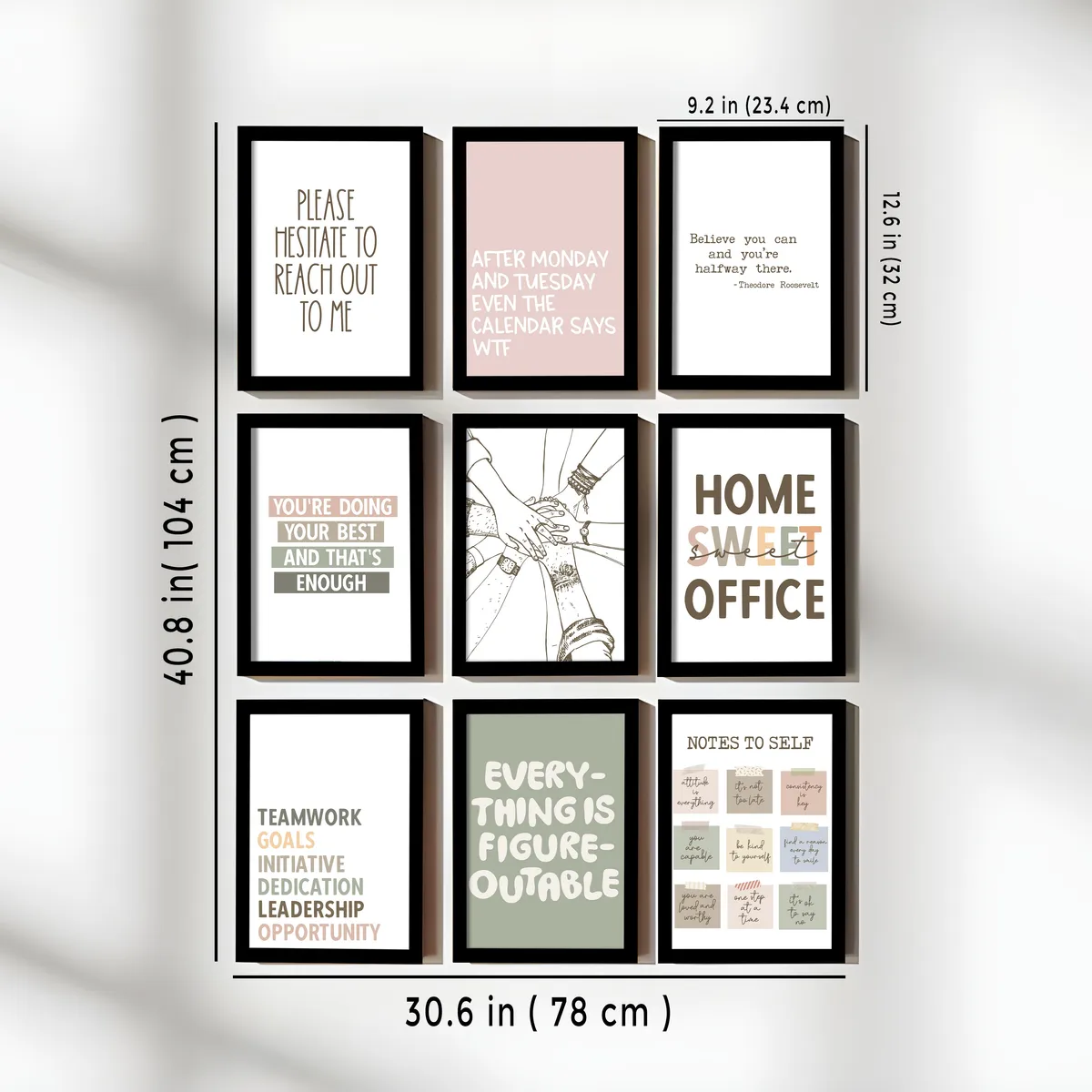 Minimal Motivation Wall Art Collection - Set Of Nine media 3