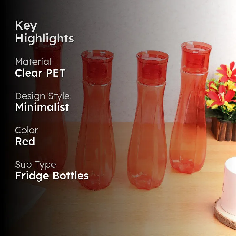 HydraCurve Red Clear PET Bottle (1000 mL Each) - Set Of Four media 2