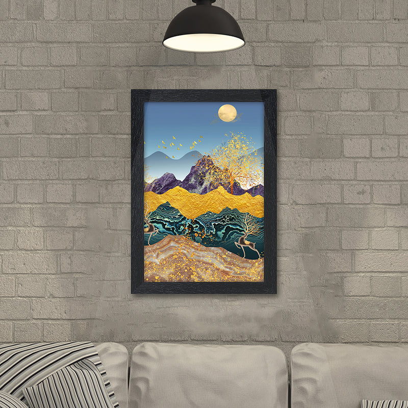 Glittery Landscape Wall Painting media 4