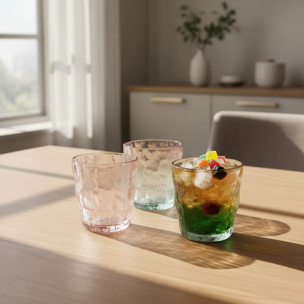 Cool Times Glass Tumbler (260 ml ) - Set of Six media 1