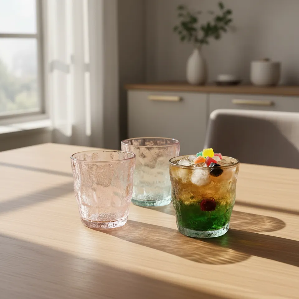 Cool Times Glass Tumbler (260 ml ) - Set of Six media 1