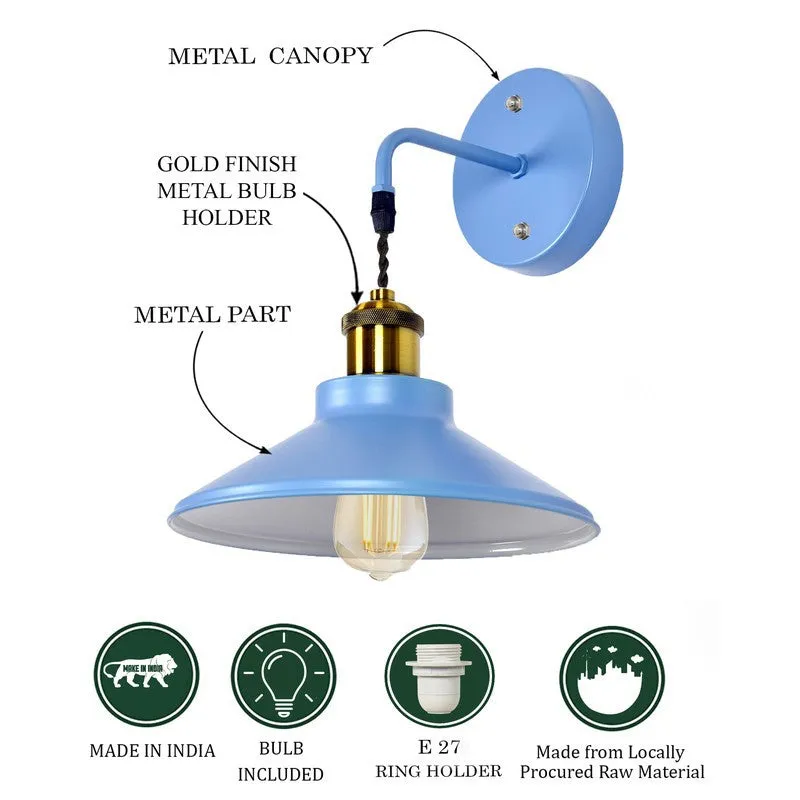 ZenithAura Metal Wall Lamp - Blue & Gold media 6