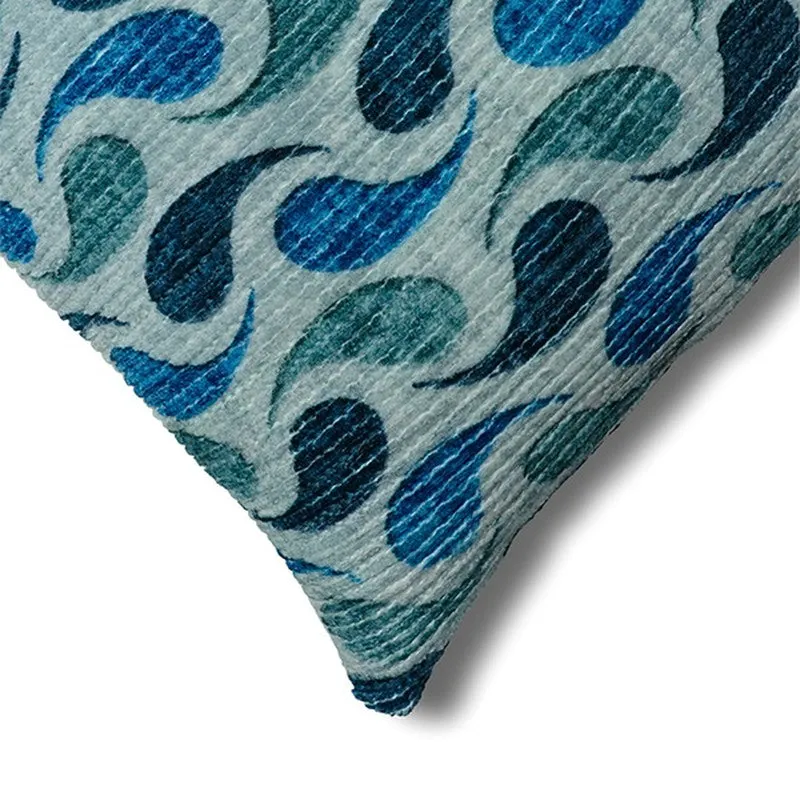 FloralDreamline Cushion Cover (Blue) - Set Of Two media 4