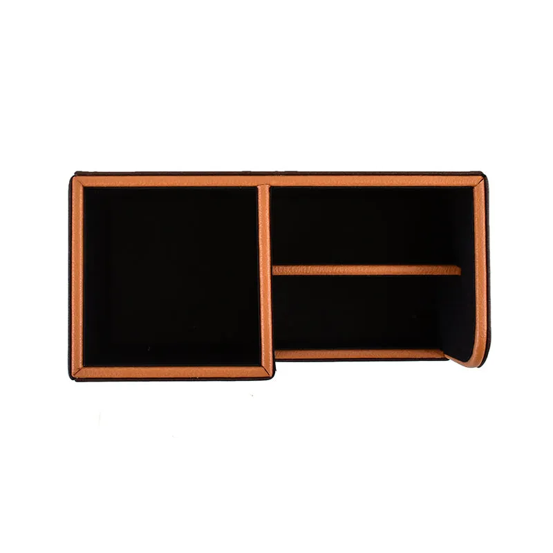 Tisca Faux Leather Desk Organizer - Brown media 7