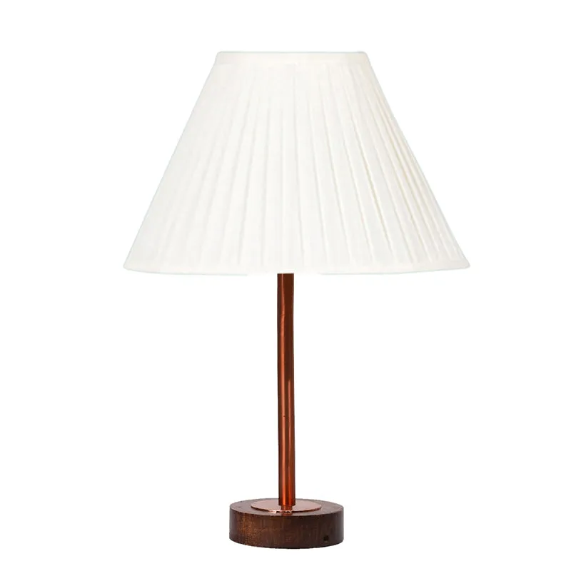 Pleatra Rodin Wooden Table Lamp - White,Brown media 4