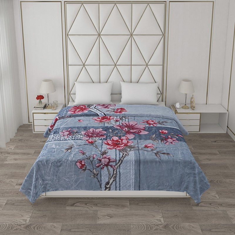 Monte Carlo Blossom Dreamscape Reversible Blanket - 850 GSM