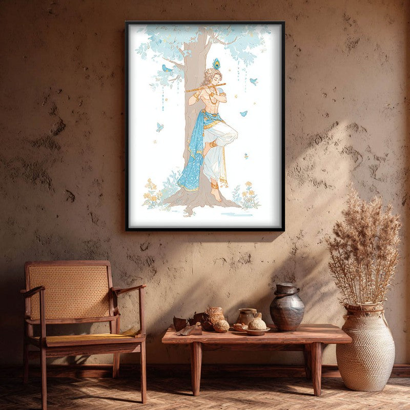 Lord Krishna Keshav Charming Archival Paper Wall Art