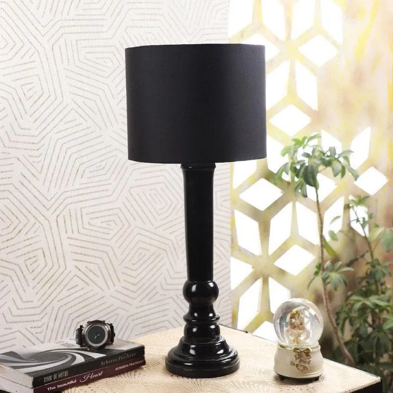 Blace Hiber Fabric Table Lamp - Black media 3