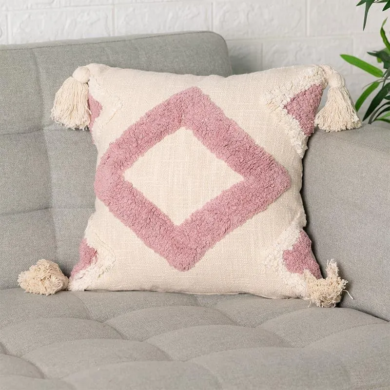The Tufty Rose Cotton Cushion Cover media 2