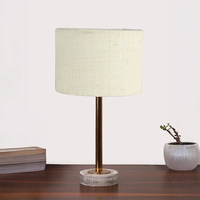 Sienna I Rodin Wooden Table Lamp - White,Gold media 3