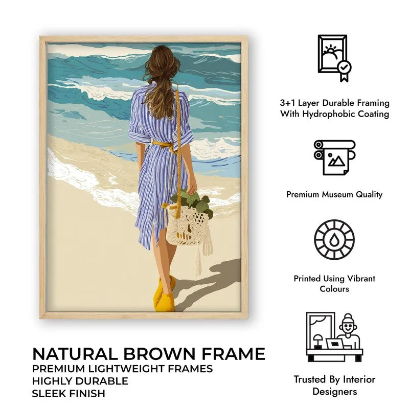Nerise Travel Illustration Canvas Wall Painting With Brown Frame media 10