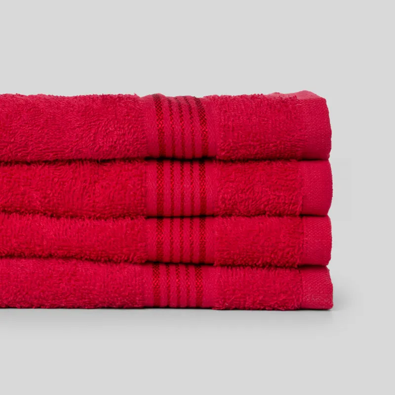 Bodil Face Towel (Red) - Set Of Four media 5