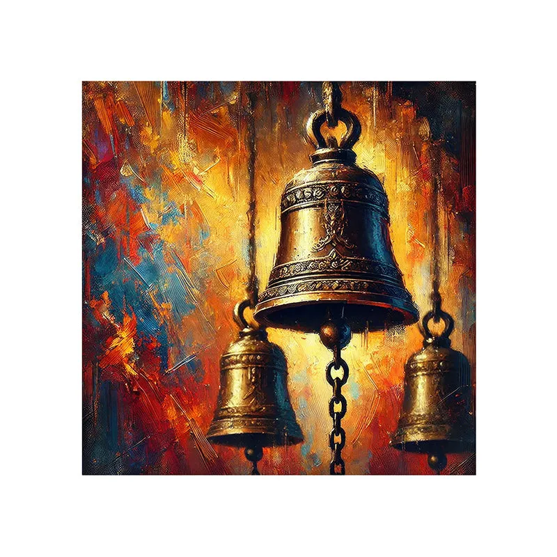 Temple Ghanta Poly Canvas Wall Painting media 4