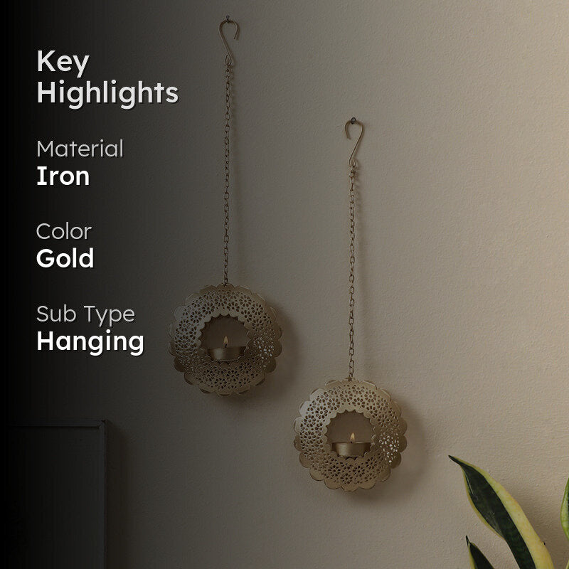 Flame Luxe Hanging Tea Light Holder - Set Of Two media 2