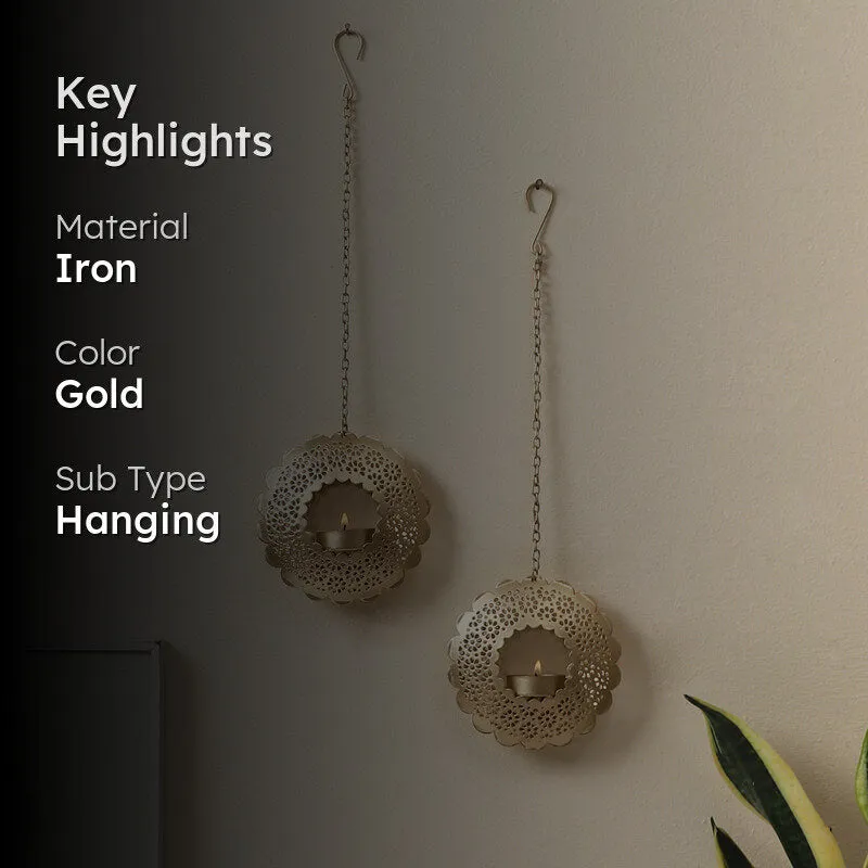 Flame Luxe Hanging Tea Light Holder - Set Of Two media 2