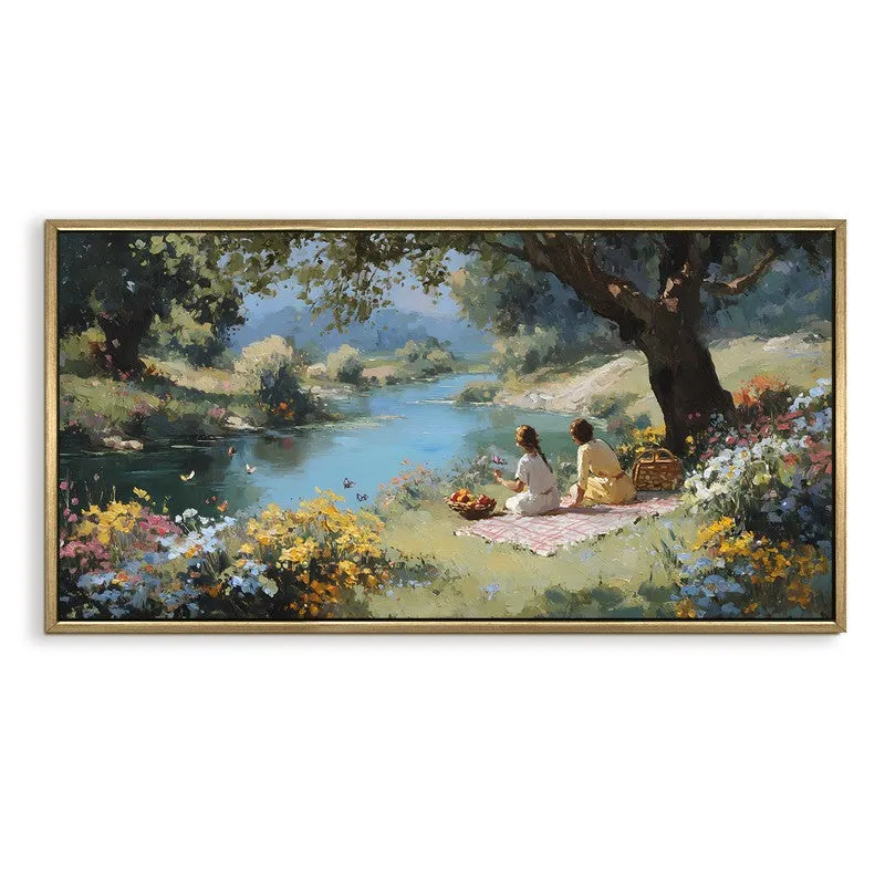Fields of Ease Canvas Wall Painting With Frame media 3