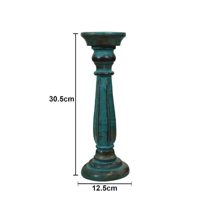 Oceane Wooden Candle Stand - Short media 3