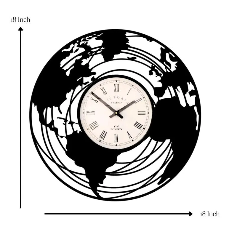 Universe Steel Analog Wall Clock - Black media 7