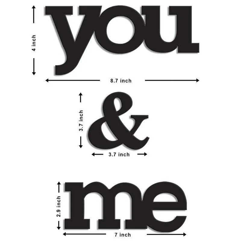 You & Me MDF Wall Accent - Set Of Three media 4