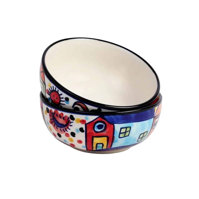 Katoriq Ceramic Snack Bowls (Multicolor, 180 mL Each) - Set Of Two media 5