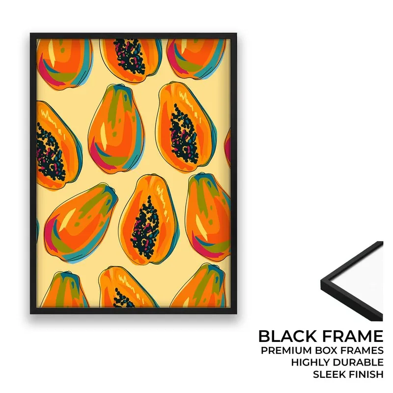 PapayaFarm Archival Canvas Wall Art - Black media 8