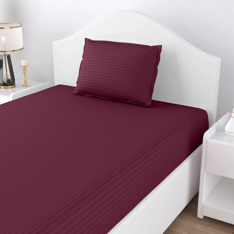 Sofia Solid Microfiber Bedsheet (Purple) - 150 GSM media 5