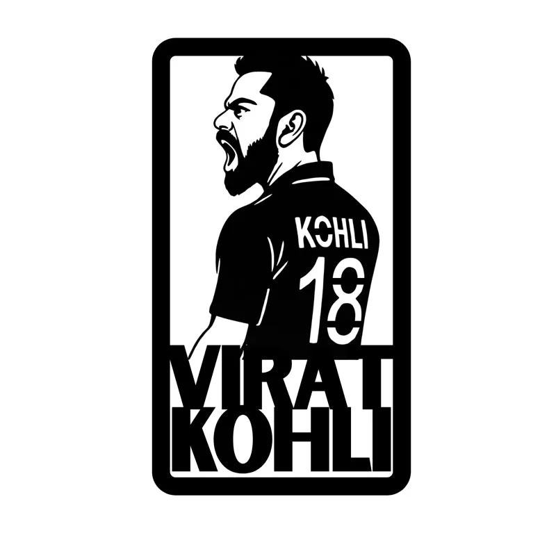 Virat Kohli Silhouette Iron Wall Accent media 4