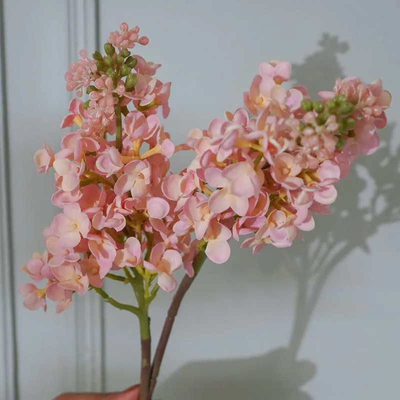 Faux Silicon Lilac Lavender Flower Stick (Pink) - 25 CM media 4