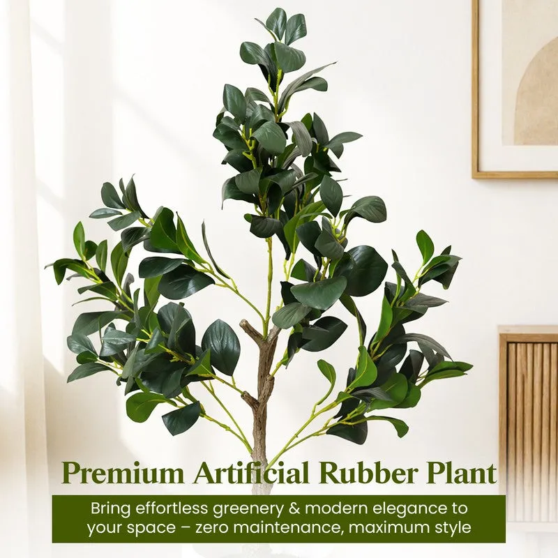 EverGreen Ficus Artificial Plant With Black Plastic Pot - 91 cm (3 ft) media 8