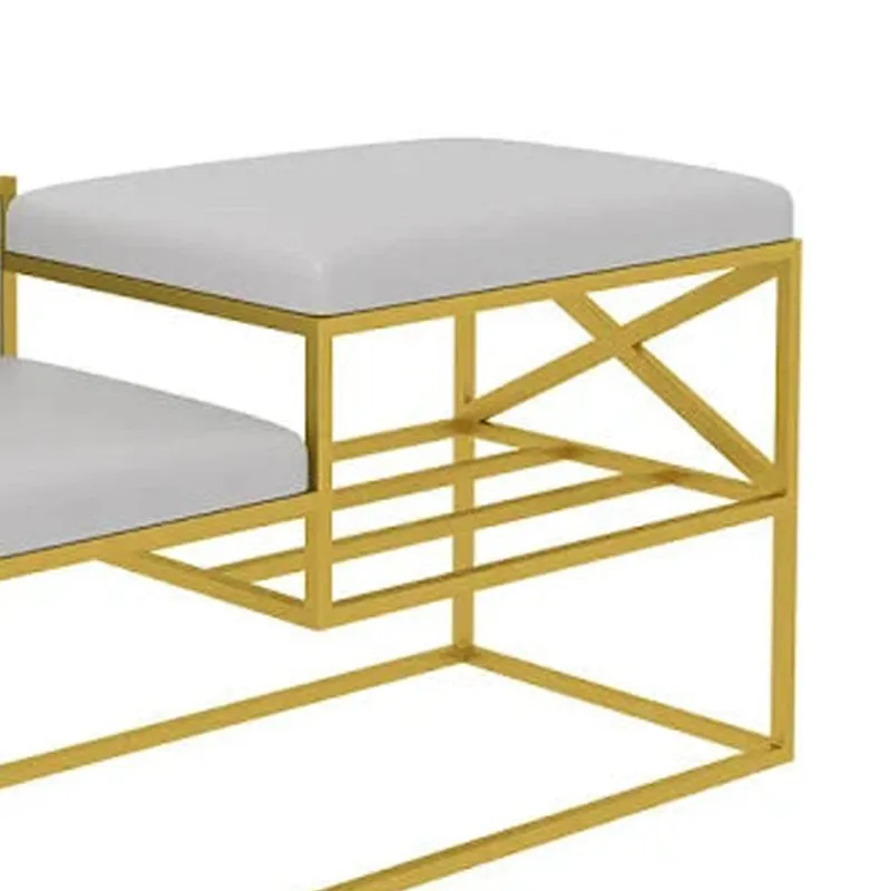 Sturdy Metal Shoe Rack - Gold,Grey media 5