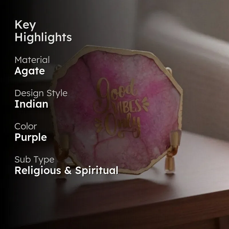 Good Vibes Agate Showpiece - Purple media 2