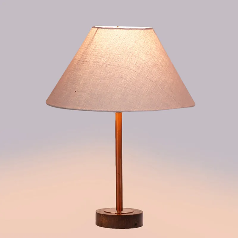 Cotin II Rodin Wooden Table Lamp - Grey,Copper,Brown media 5