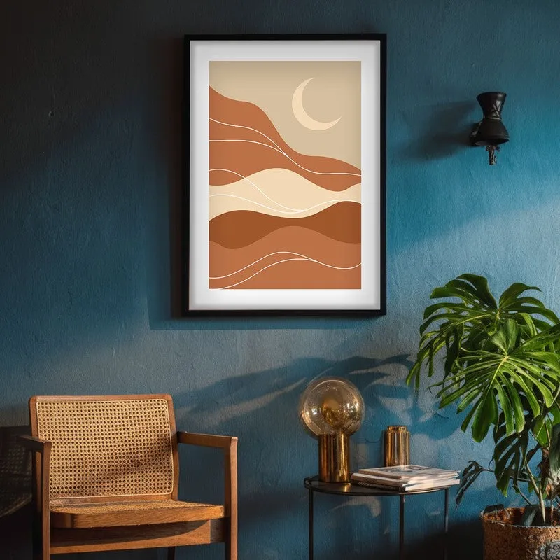 Desert Drift Canvas Wall Painting With Black Frame media 8