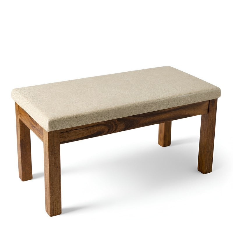Fexon Sheesham Wooden Bench - Beige media 5