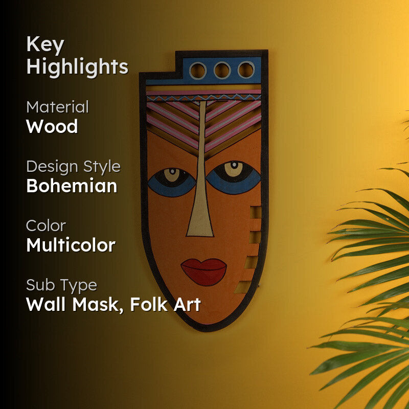 Rachela Mask Wooden Wall Accent media 2
