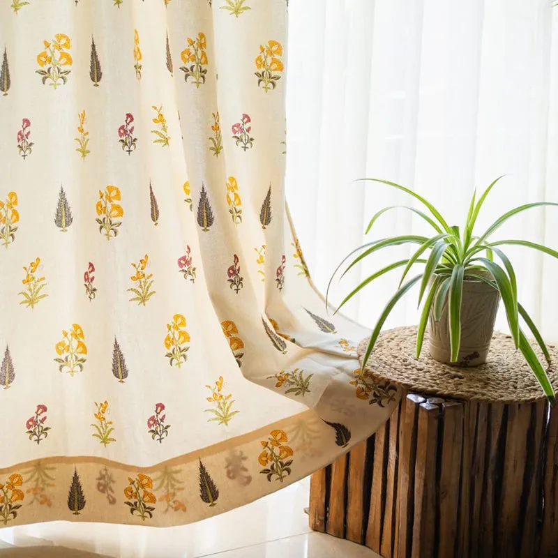 Urban Space High Garden Curtain (Yellow) - Set Of Two media 1