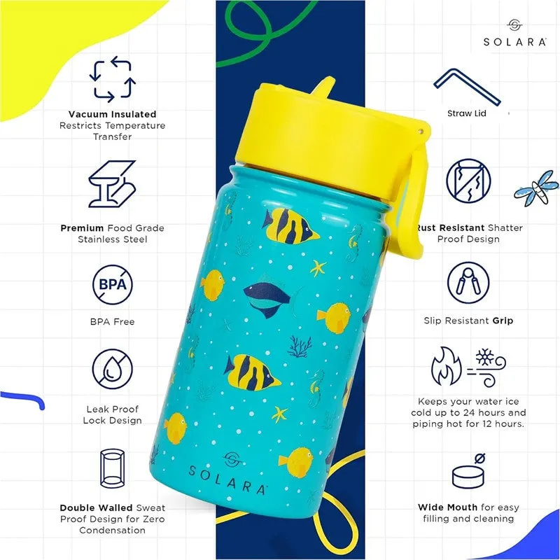 Solara Insulated Stainless Steel Bottle (450 mL) - Blue,Yellow media 6