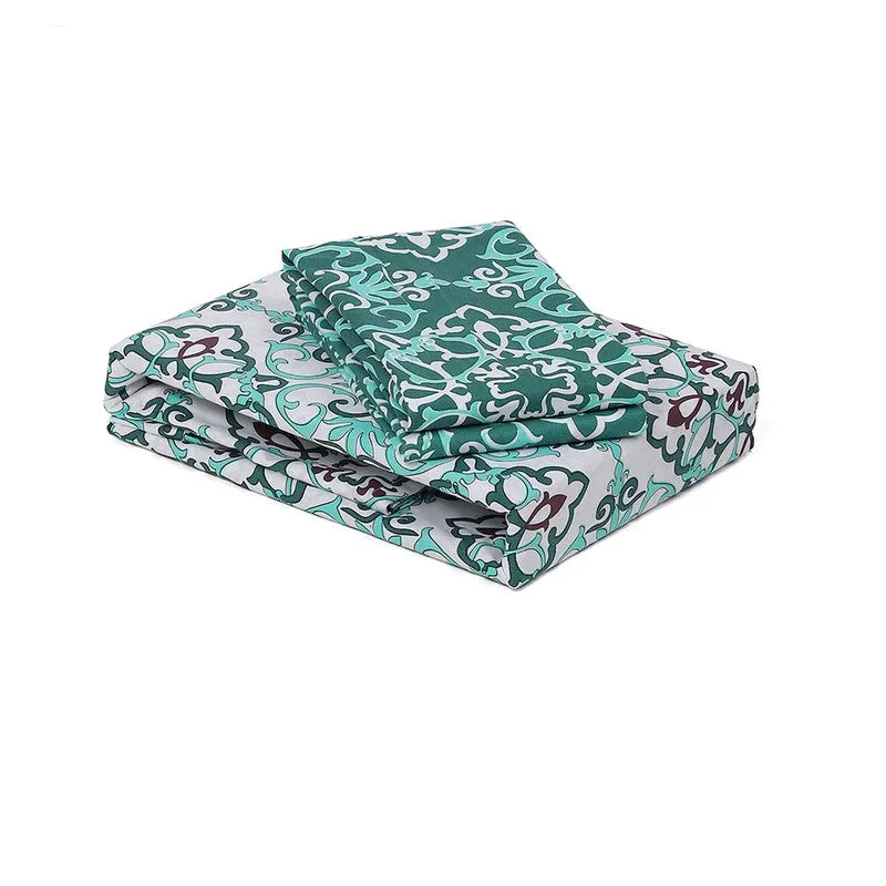 Monte Carlo Petal Aura Cotton Bedsheet (Green,White) - 104 TC media 8
