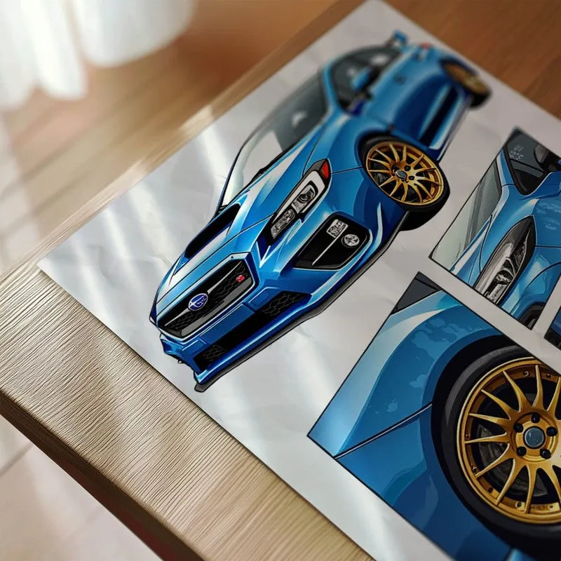 Aqua Racer Wall Poster media 6