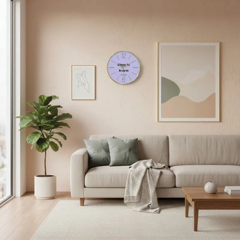 Time To Learn Round Analog Wall Clock - Blue media 4