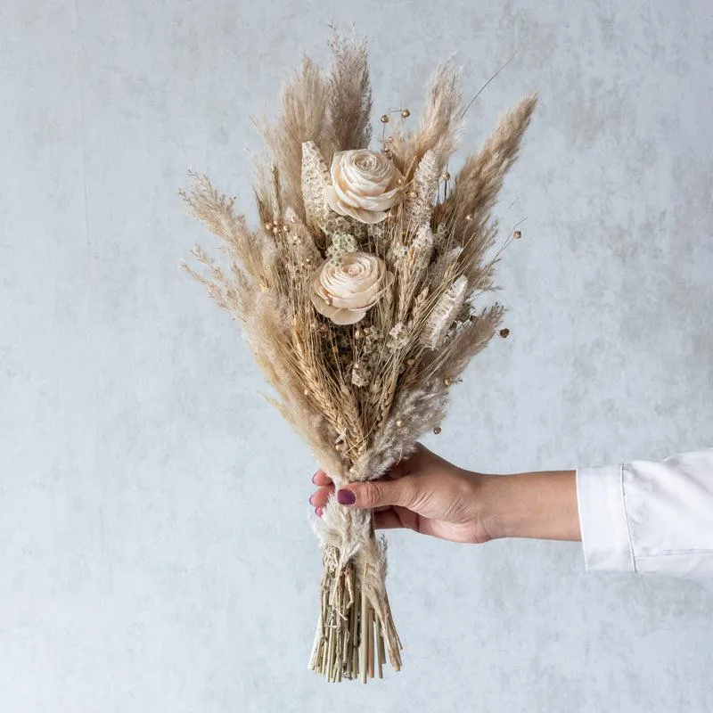 Ivory Dream Dried Flower Bunch media 3