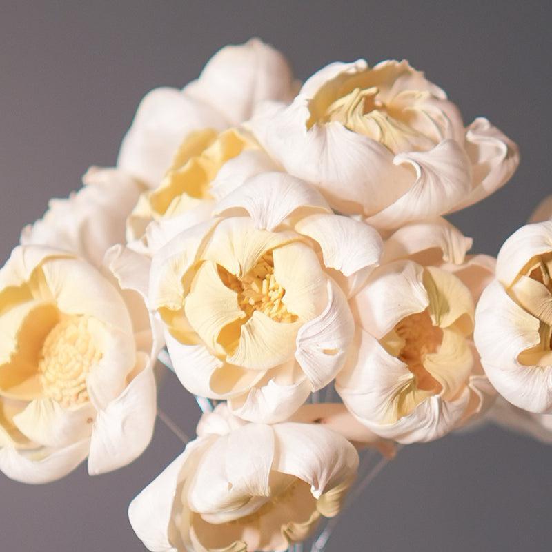 Artificial Buttercup Peonies Flower Stem - Set Of Five media 3