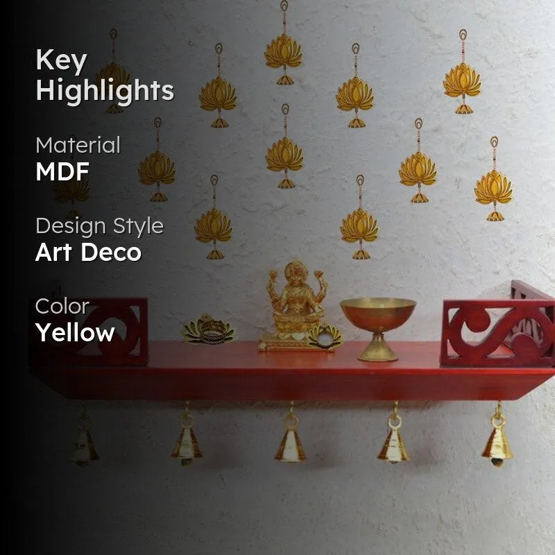 Kamal Sima MDF Latkan (Yellow) - Set Of Twelve media 2