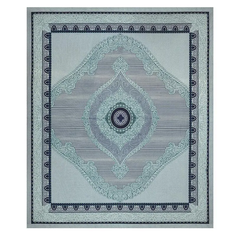 Vanya Velvet Ethnic Cotton Bedsheet (Blue) - 150 TC media 6